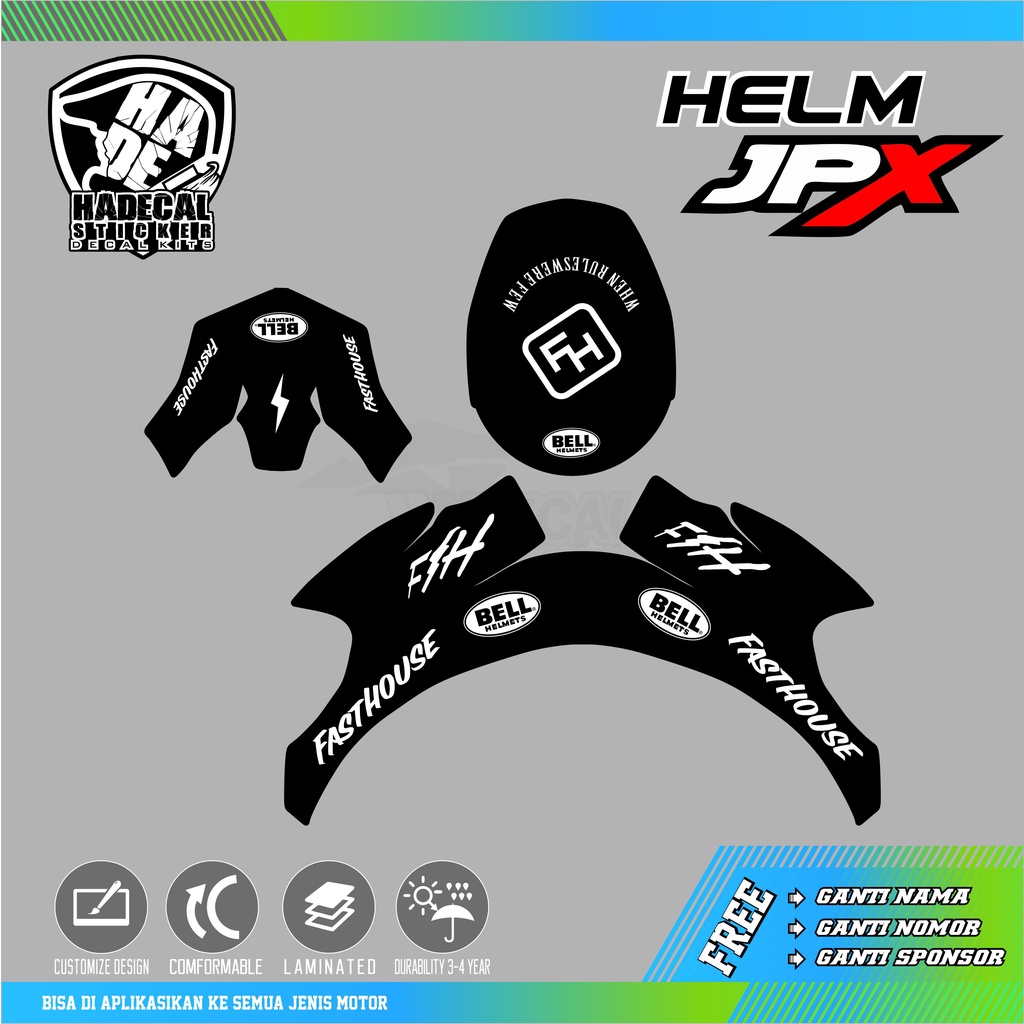DECAL STICKER HELM JPX FASTHOUSE