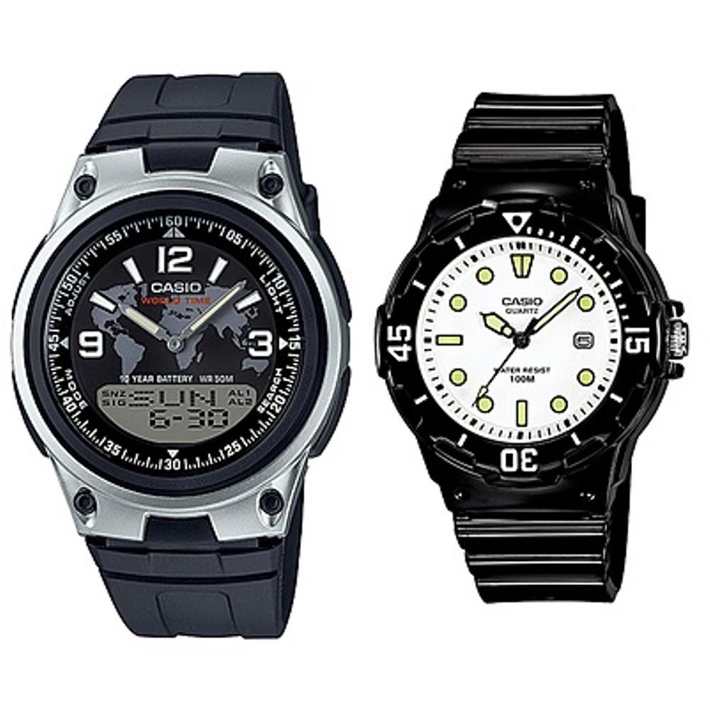 Jam Tangan Casio Original Couple Pria Wanita AW 80 1A2 LRW 200H 7E1 Harga Sepasang