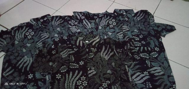 Batik Couple Keluarga - Couple Batik Indonesia Sarimbit Gamis Familly Set Hrb026 Motif Manggar Abu