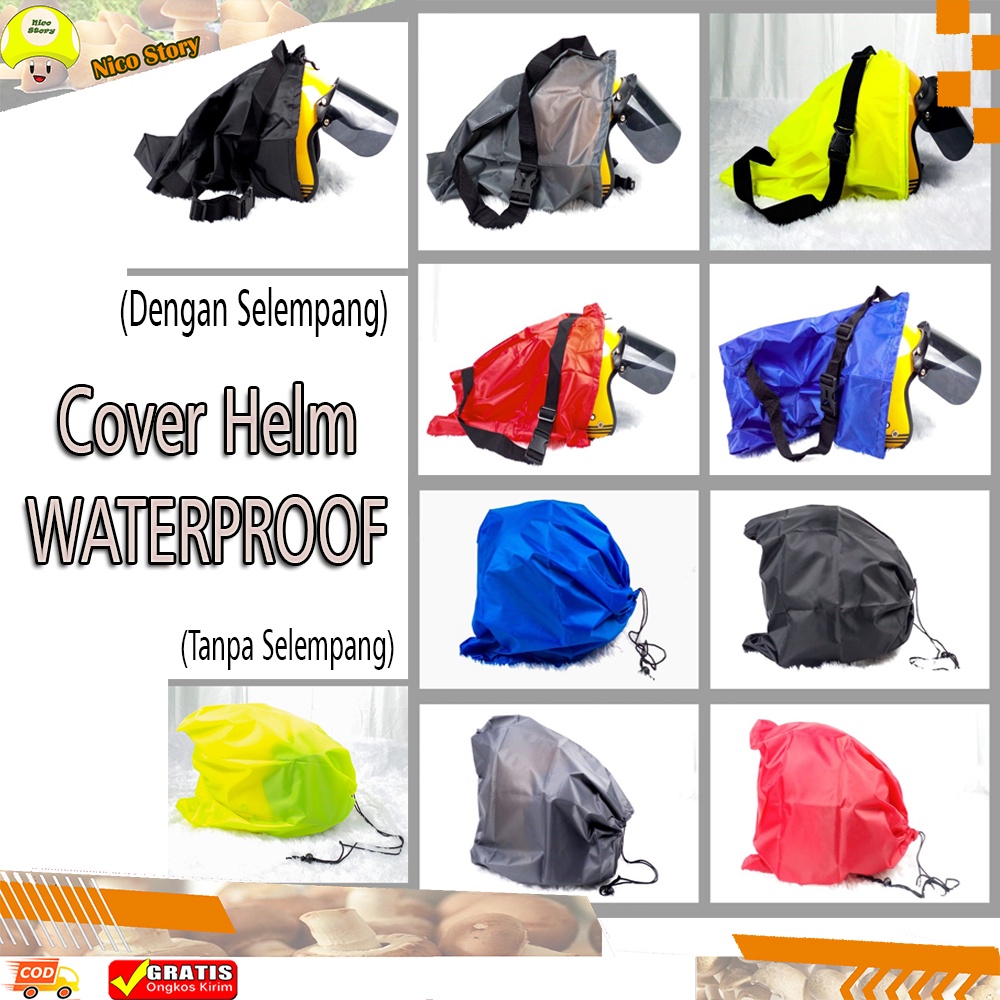 (NCS)  Sarung Helm / Tas Helm Motor Body Cover Pelindung Anti Air Tahan Hujan Panas Waterproof Water Proof