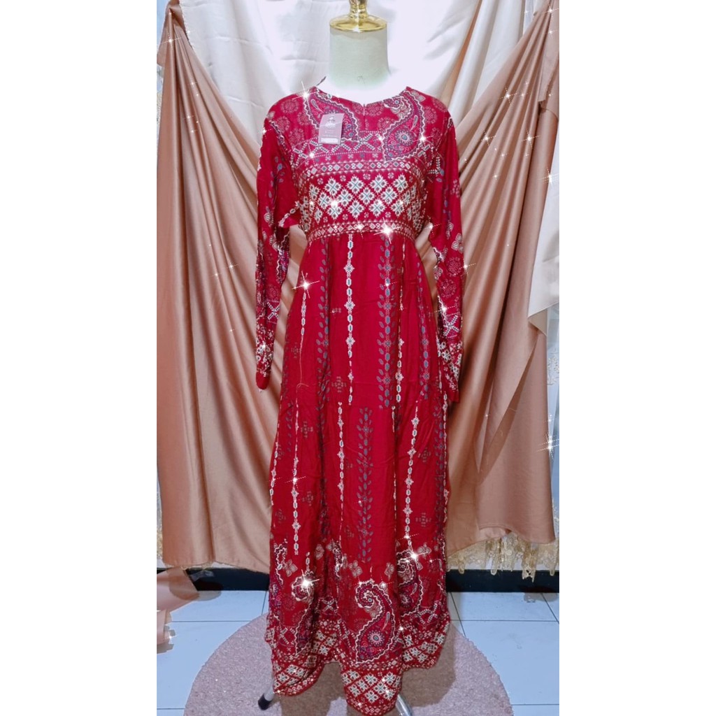 GAMIS BATIK MAROON TERBARU
