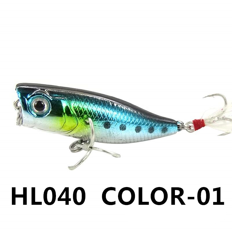 1pc Umpan Pancing Ikan Mini 4.5cm 3.5g Dengan Kail Wobbler