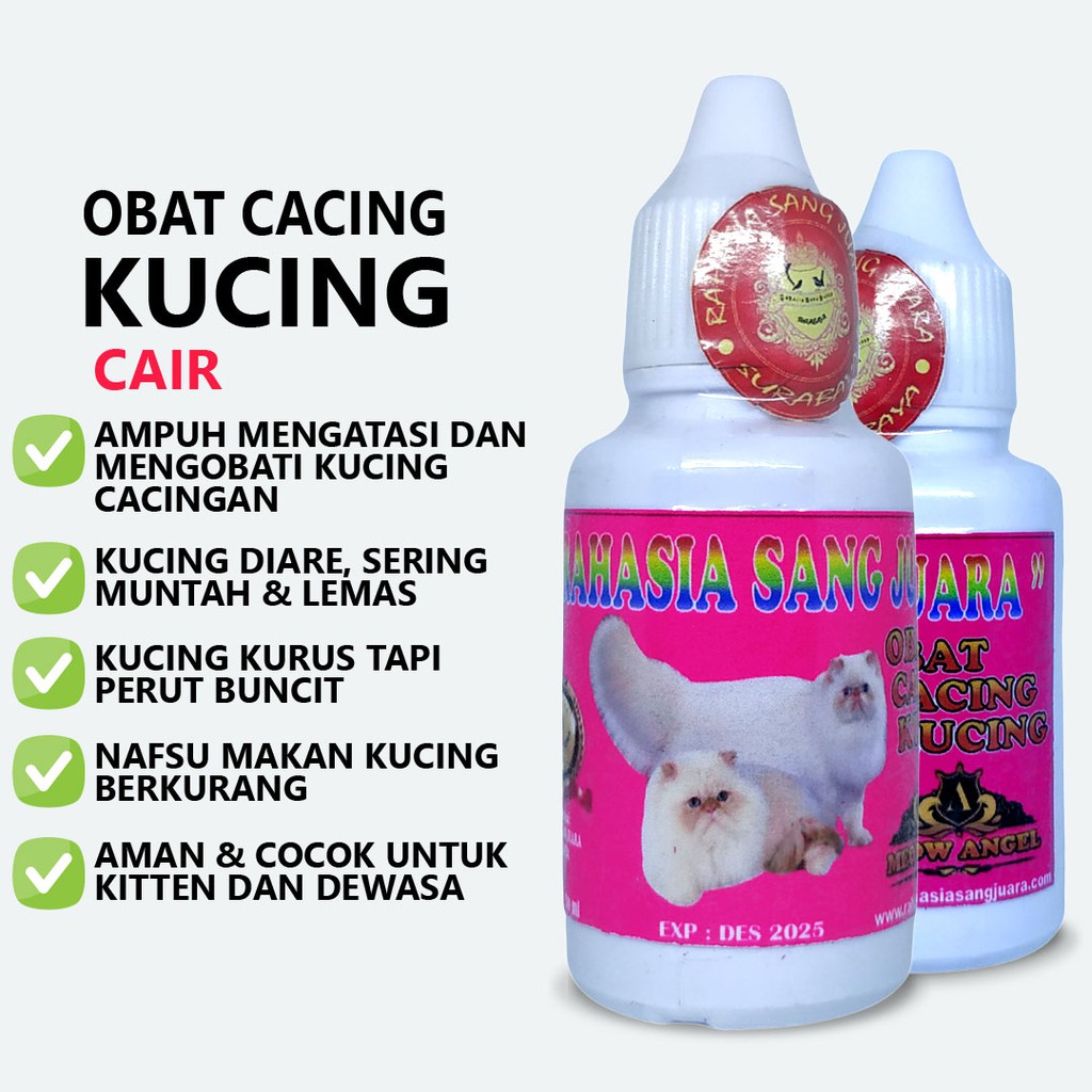 OBAT CACING KUCING KITTEN DAN DEWASA AMPUH MEMBASMI CACING DENGAN TUNTAS