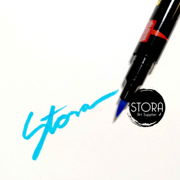 

kaligrafi-perlengkapan- snowman brush marker pen set - 12 warna spidol hand lettering bm-12