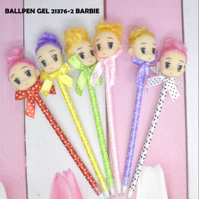 

Pulpen gel pena boneka Barbie /pena lucu unik