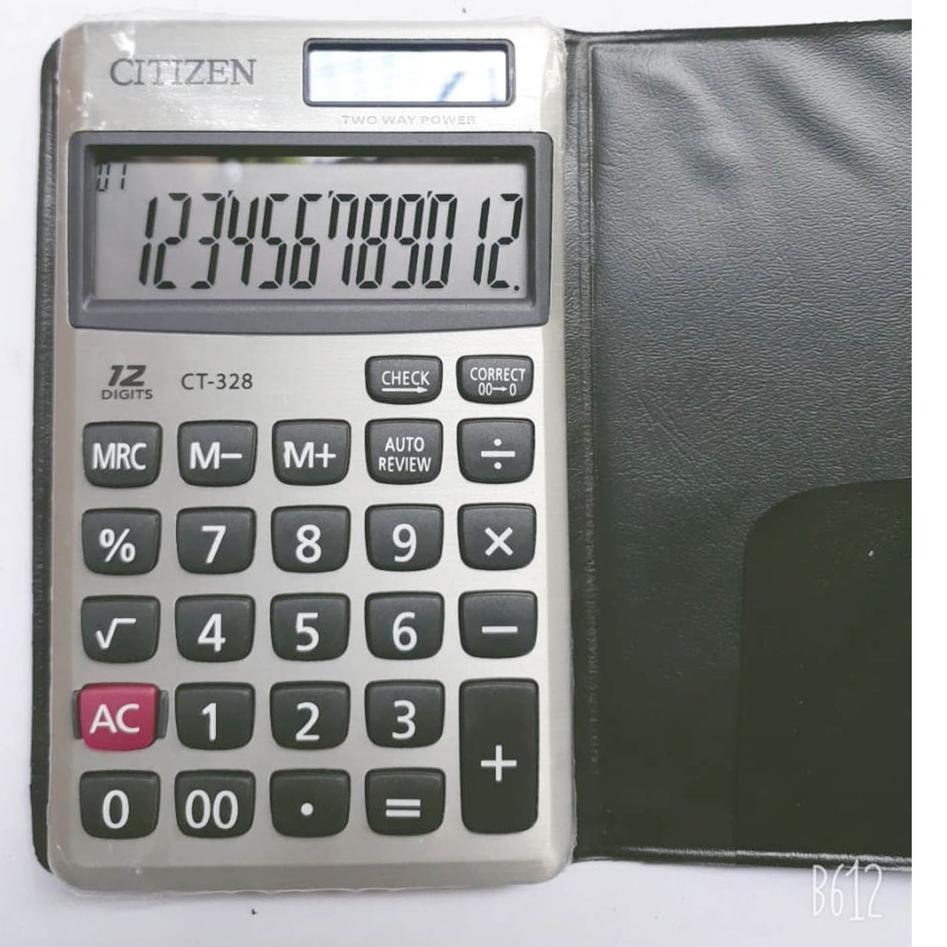 

♢ KALKULATOR CITIZEN CT 328 - KALKULATOR 12 DIGIT - CHECK AND CORRECT - REPLY - UKURAN MINI - MURMER