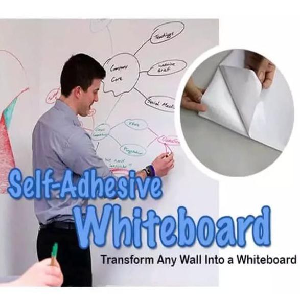 

2Mq0 Papan Tulis White Board Wallpaper Warna Putih Size 45Cm X 2M Wj03