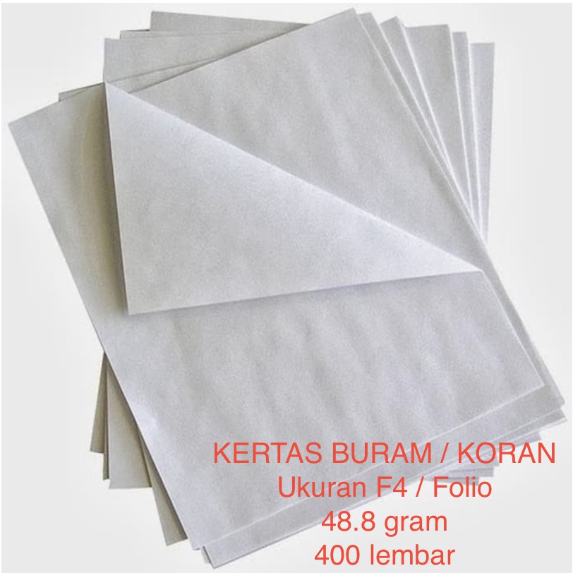 

KERTAS BURAM / KERTAS KORAN F4 ATAU FOLIO (500 lembar)