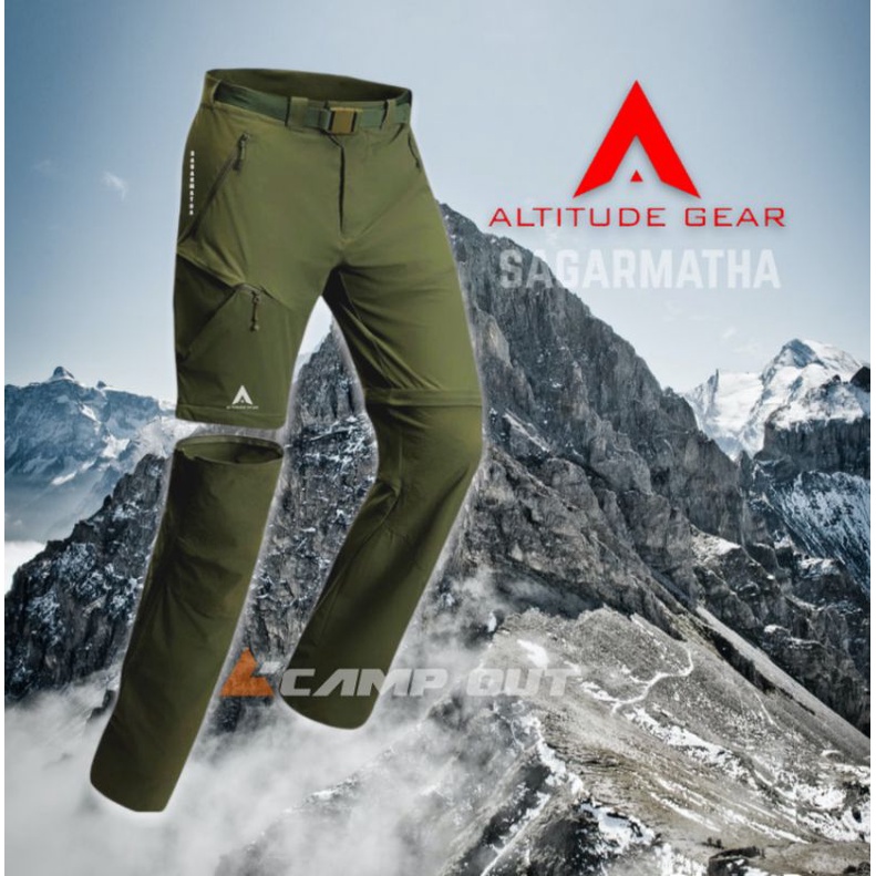 Celana Panjang Pria Wanita Quick Dry Stretch | Celana gunung panjang Altitude Gear Sagarmatha  outdoor Gunung Sambung | Celana Gunung Quick Dry Model Sambung 2 IN 1 Pria Wanita Celana Outdoor