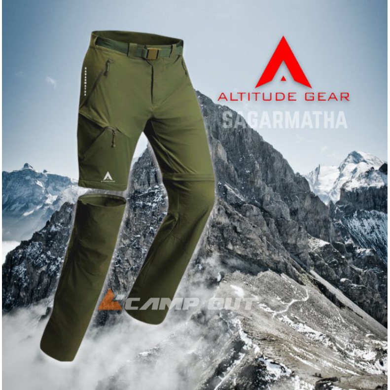 Celana Panjang Pria Wanita Quick Dry Stretch | Celana gunung panjang Altitude Gear Sagarmatha  outdoor Gunung Sambung | Celana Gunung Quick Dry Model Sambung 2 IN 1 Pria Wanita Celana Outdoor