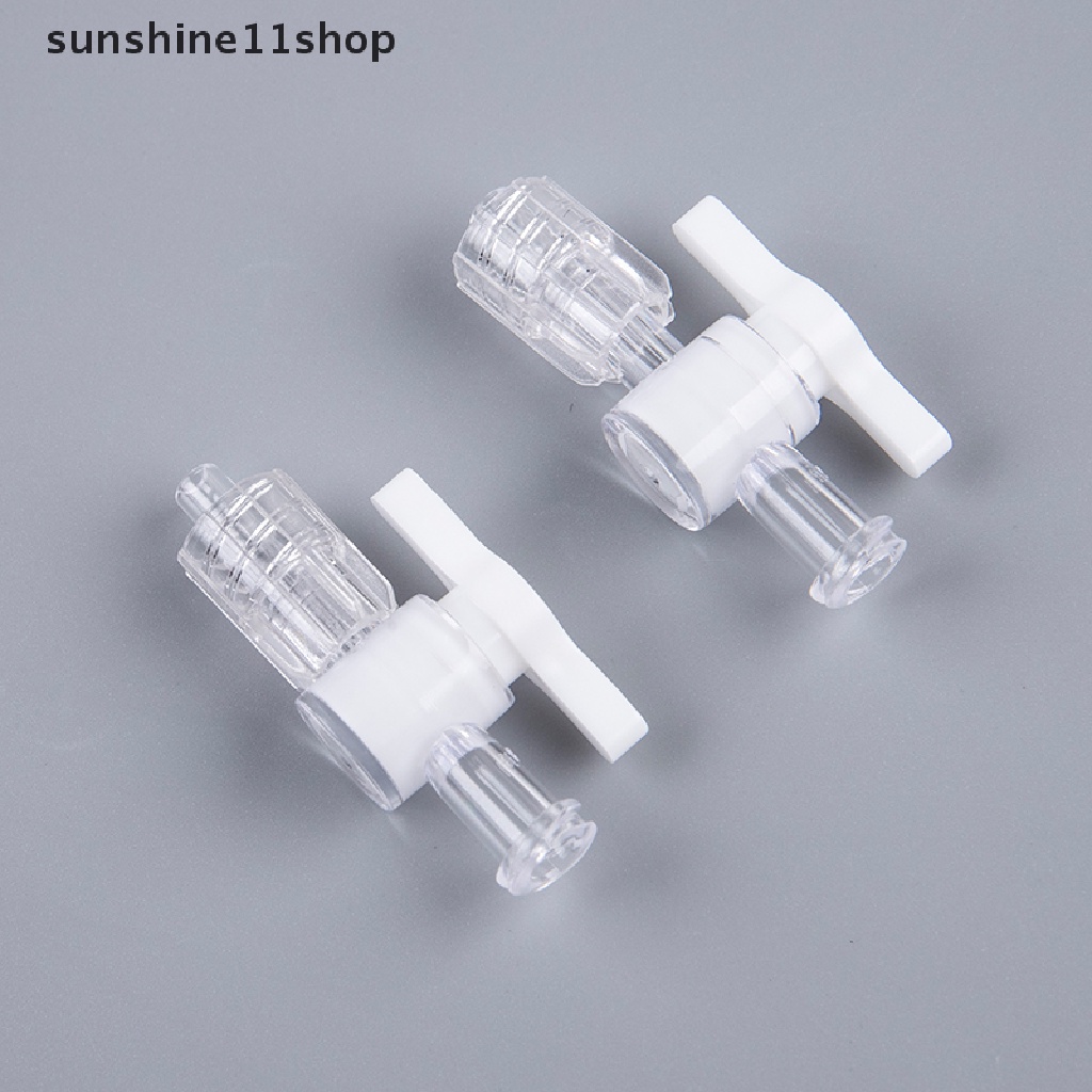 (SHO) 5pcs / set Stopcock 2 Arah Dengan Kunci Luer Lock Bahan PC Ozon Tahan Lama