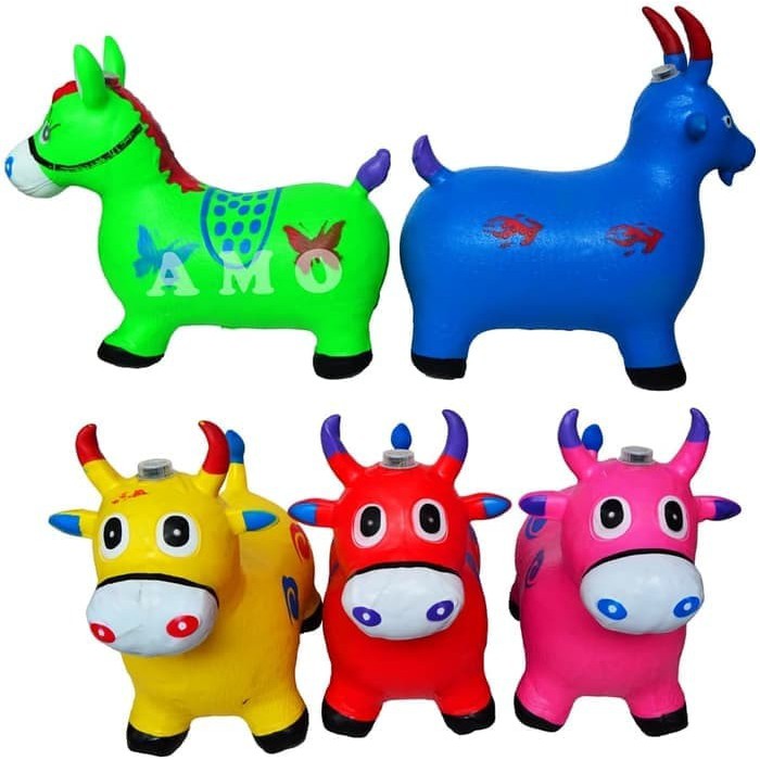 MAINAN KUDA KUDAAN KARET ADA LAMPU&BUNYINYA / ANIMAL JUMPING KODE CK-PR17222