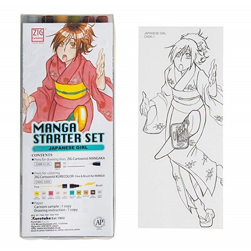 

ZIG CARTOONIST MANGA STARTER SET JAPANESE GIRL (CNSK-1)