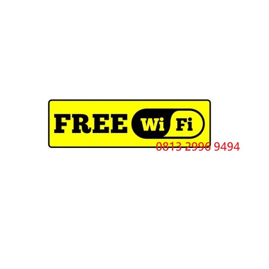 

sign stiker free wifi / sticker freewifi