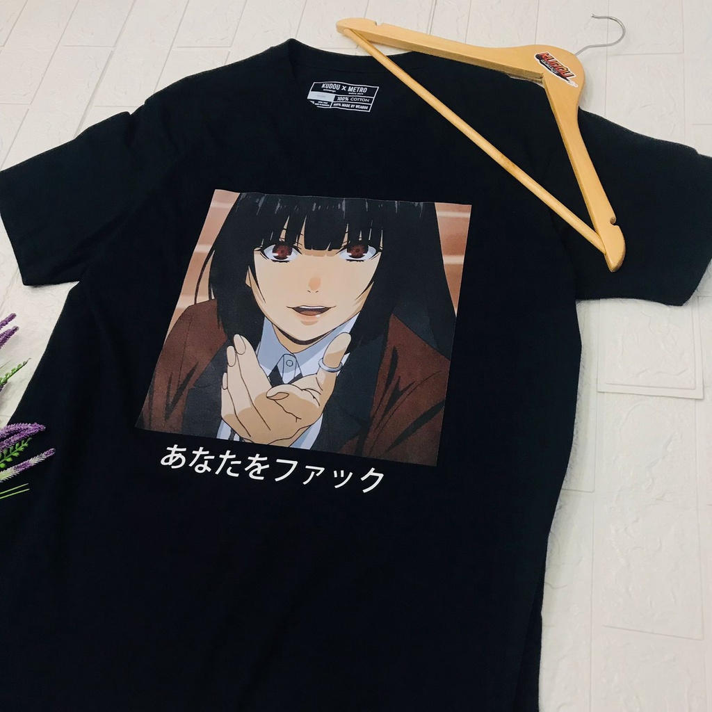 Tshirt Yumeko Black Jabami Kakegurui Anime Manga Kaos Psycho Girl Wibu Otaku Japanese Series