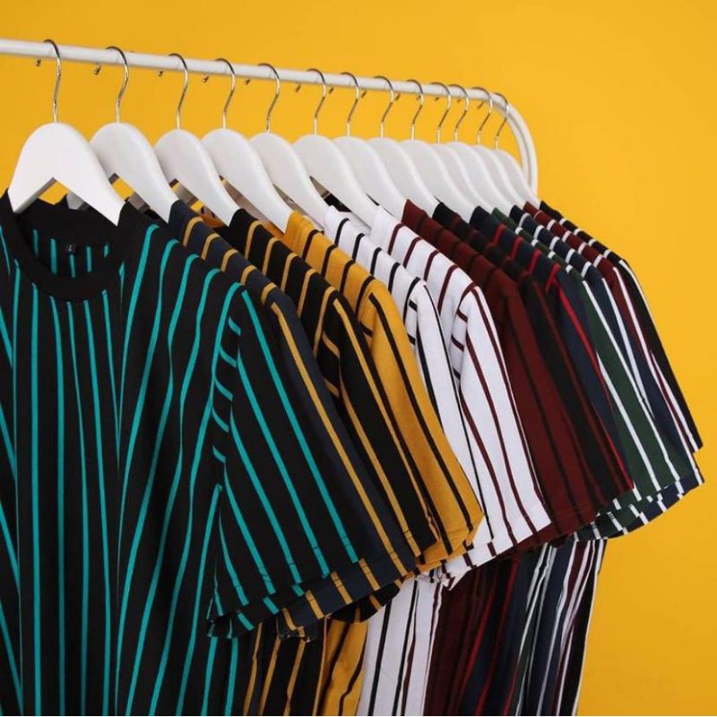 KAOS GARIS / KAOS STRIPED SALUR  / KAOS PRIA DAN WANITA / KAOS UNISEX