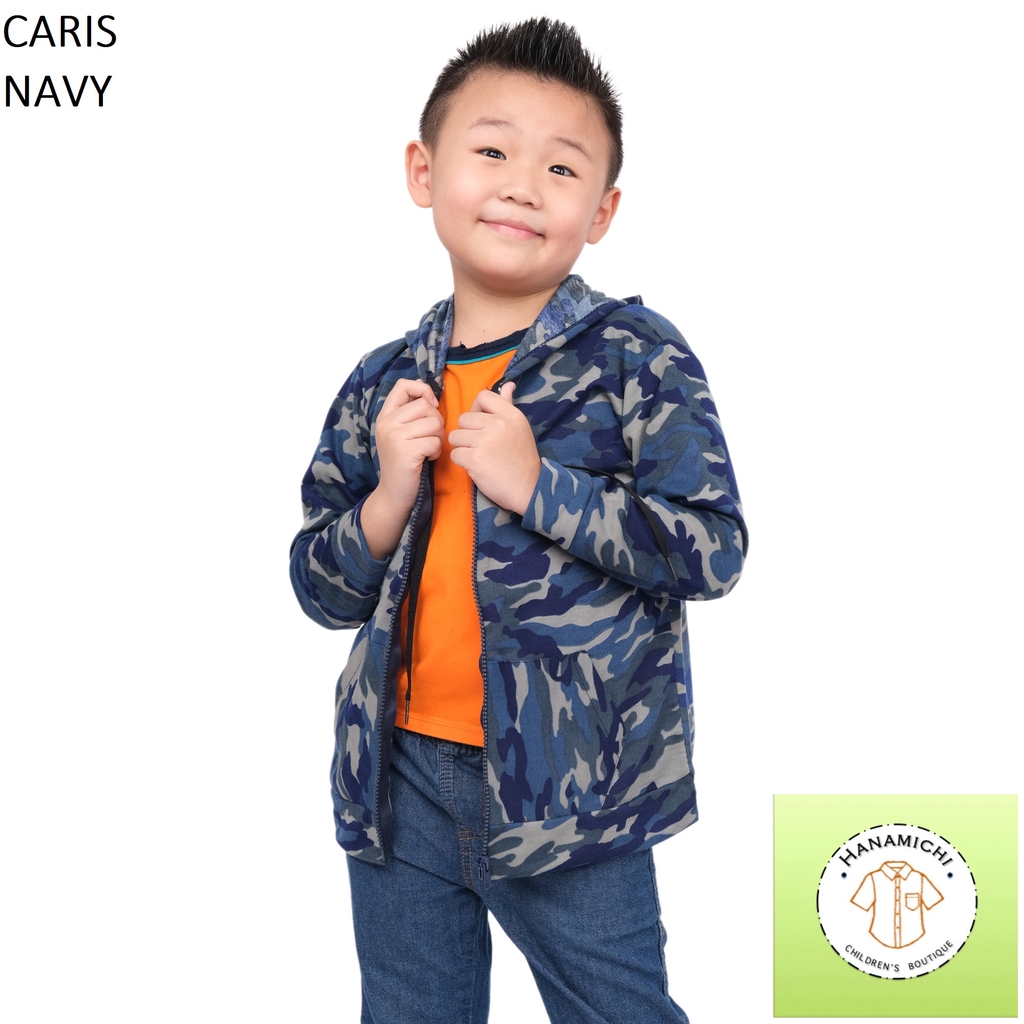 Hanamichi CARIS Baju Hoodie Anak Motif Camo Lengan Panjang