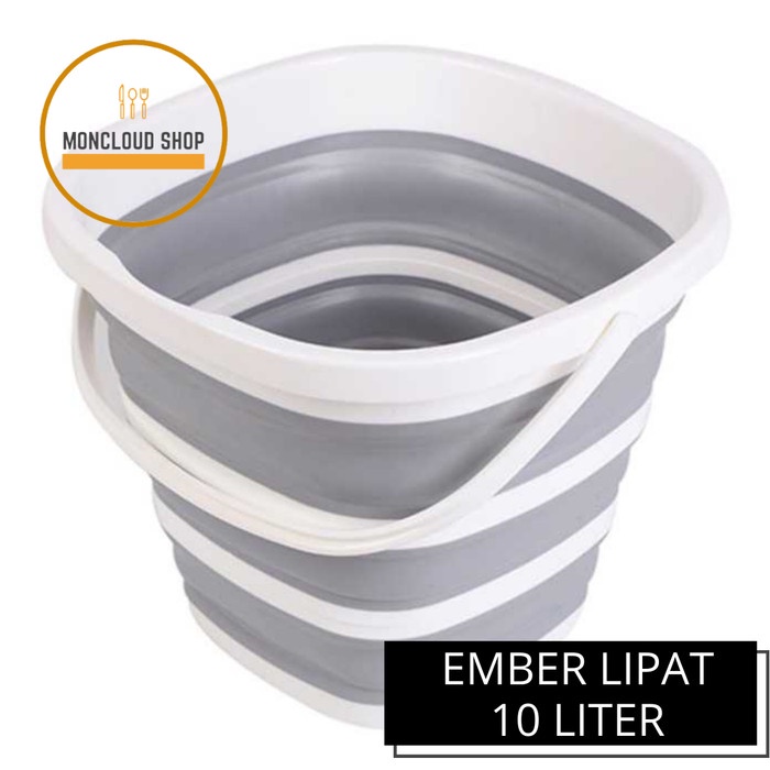 Ember Lipat Portable Silikon Besar 10 Liter KOTAK / Baskom Lipat