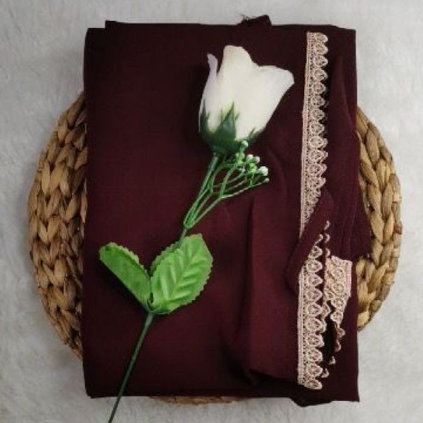 Hijab/Jilbab/Khimar Maryam Renda Jumbo Diamon-Maroon
