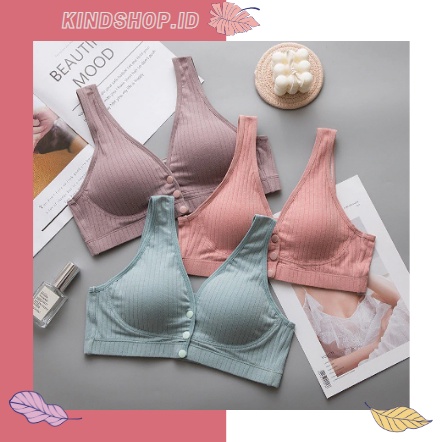 KINDSTORE❤ | BUTTON02-BRA New Nursing Bra Pregnant Women Underwear Maternity Breastfeeding