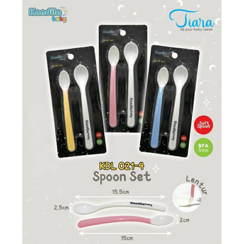 Kandila  spoon set KDL 021-4 Sendok makan bayi