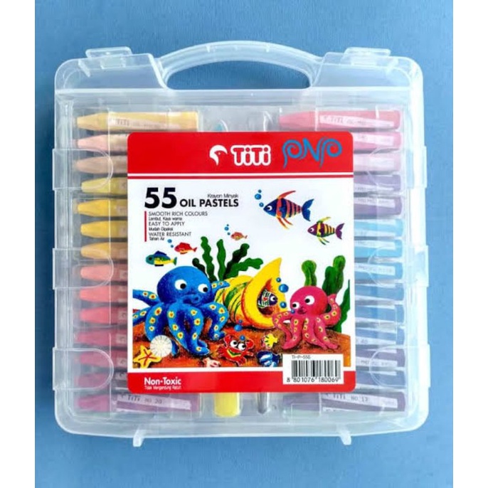 

tini crayon 55 warna murah,free packing bubble wrap