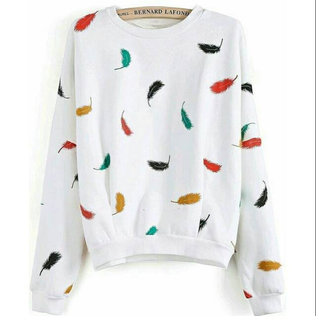 Sweater wanita /white bulu