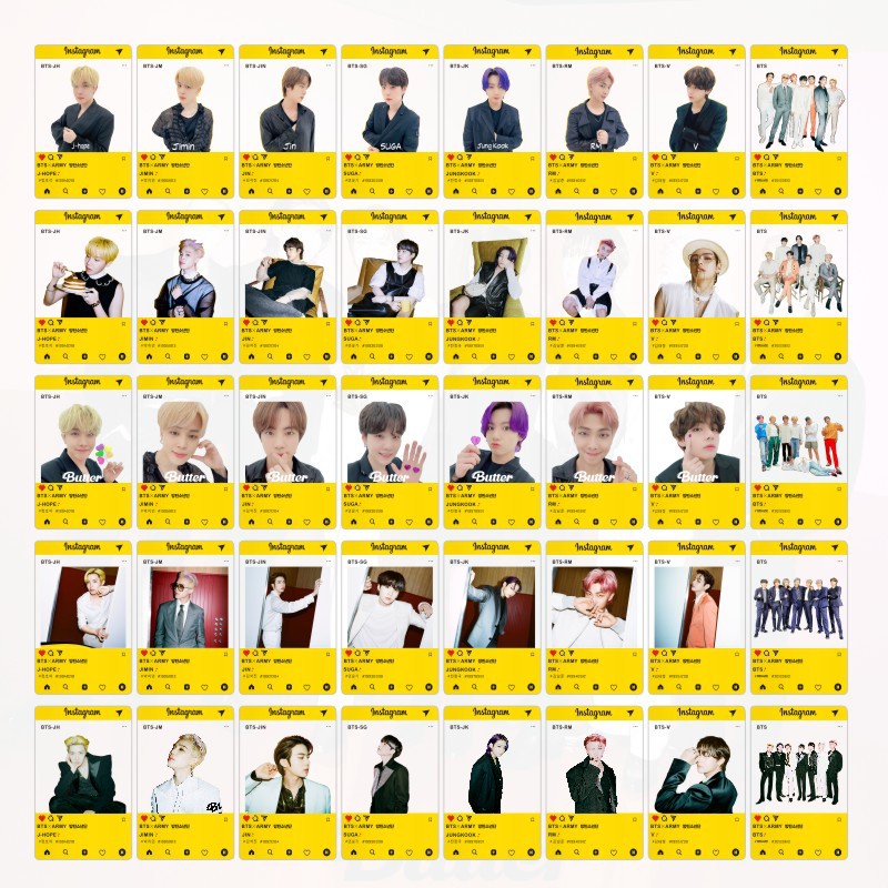 Kpop Bts Butter Transparent Small Card Matte Card Photo for Gift