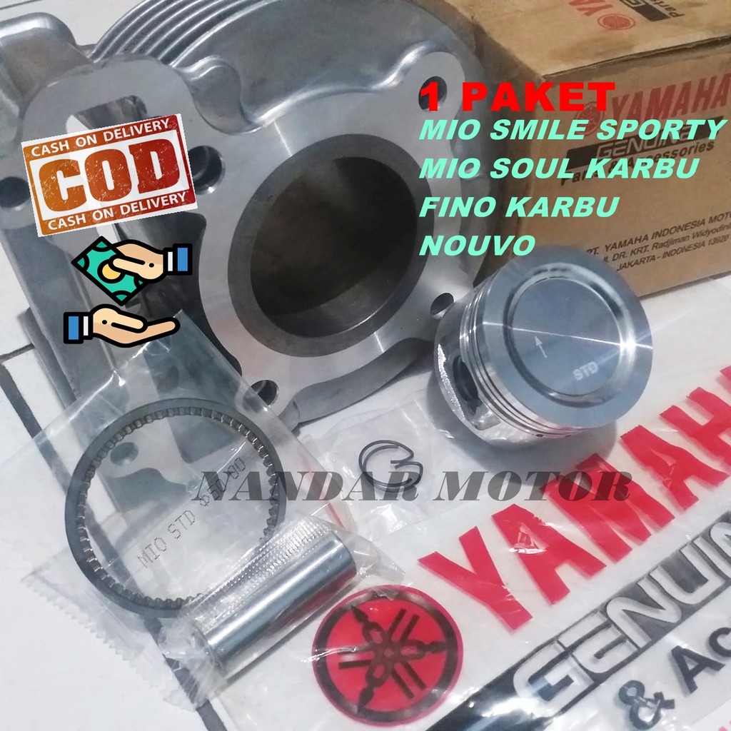 BLOK SEHER MIO SMILE SOUL FINO KARBU NOUVO RING SEHER PISTON MIO