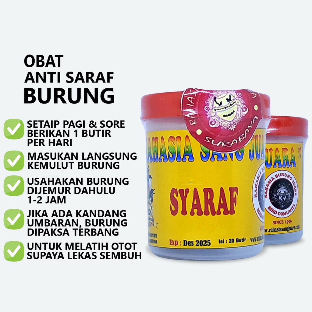 ANTI SARAF BURUNG | OBAT TETELO BURUNG SAYAP TURUN KAKI LUMPUH DAN GANGGUAN SYARAF BURUNG LAINNYA