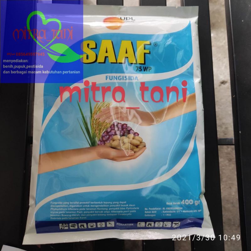 fungisida mankozeb+karbendazim SAAF 400gram dari UPL