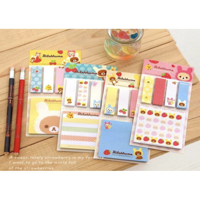 

SALE!!!TERLARIS!!! Stick Note Memo Rilakkuma MEMO & STICK NOTE