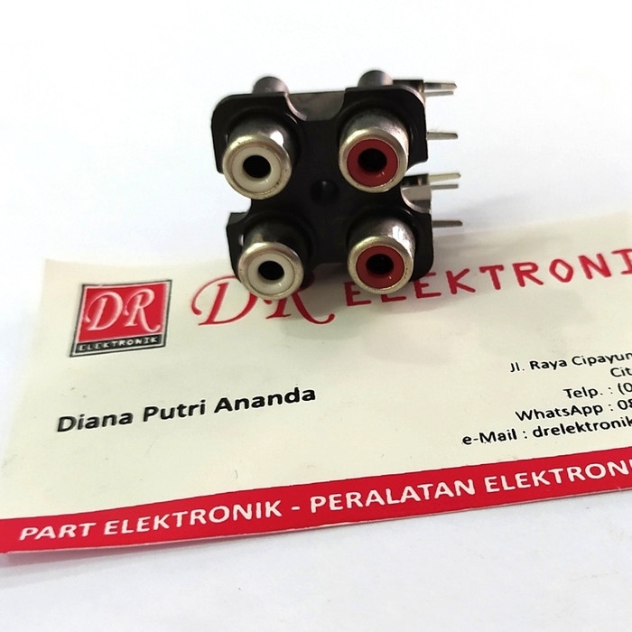 Terminal jack colok RCA ke pcb 4 lubang speaker