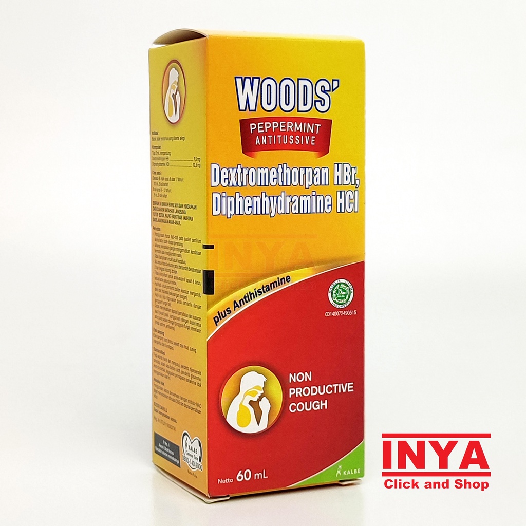 WOODS PEPERMINT ANTITUSSIVE BATUK TIDAK BERDAHAK 60ml - Obat Batuk