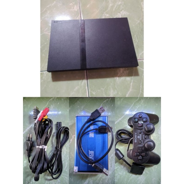 PS2 SLIM SERI 7/9  MATRIX/MCBOOT HARDISK LUAR 120GB 1 STIK TINGGAL MAIN FULLGAME BOLA UPDATE 2024