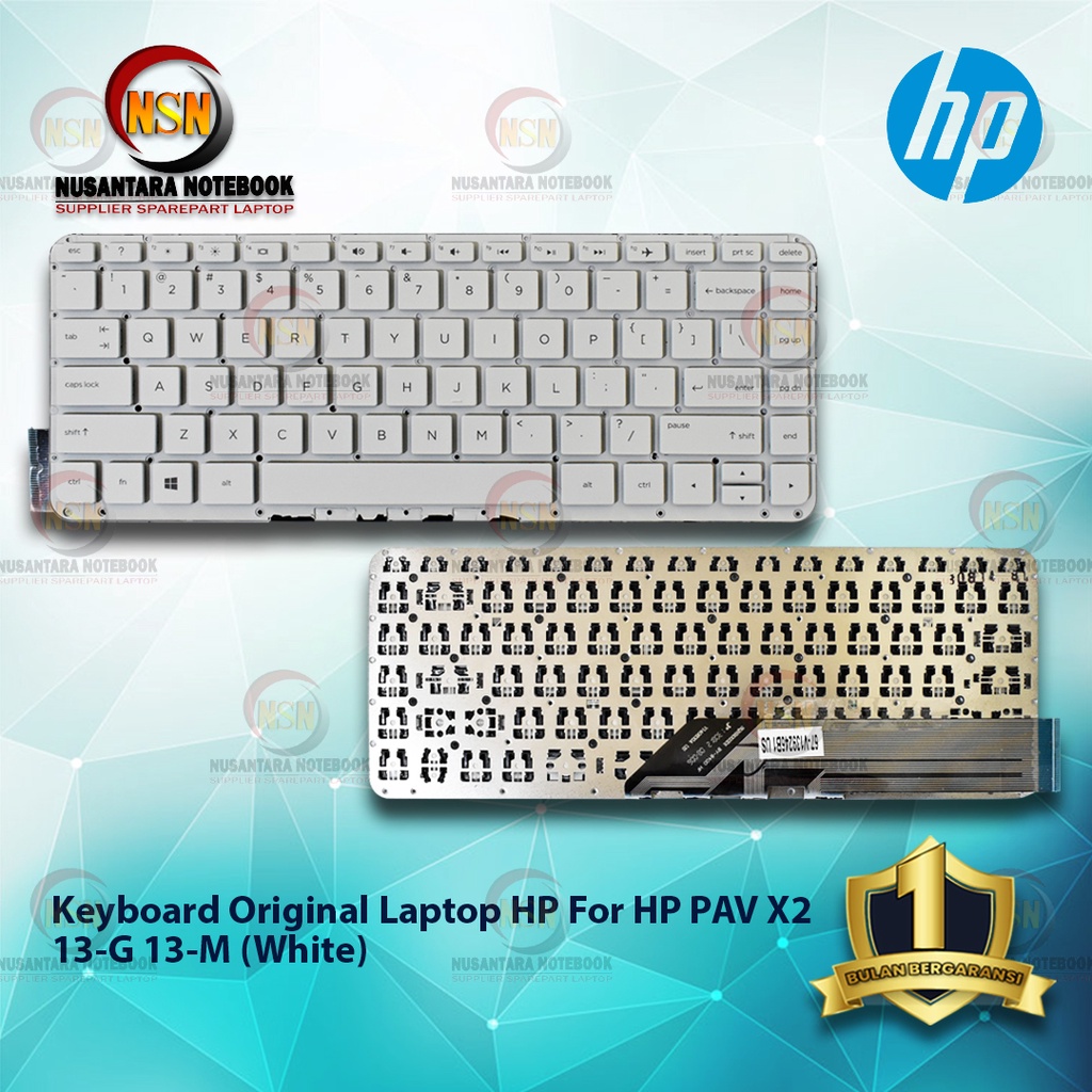 Original Keyboard Laptop HP For HP Pavilion X2 13-G 13-M (White)