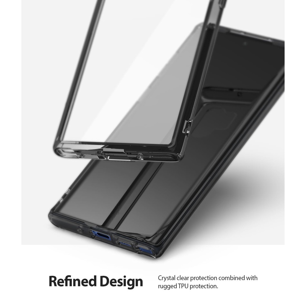 Ringke Casing Samsung Galaxy S10 Plus Fusion X Onyx Softcase Anti Crack Military Transparant Tough