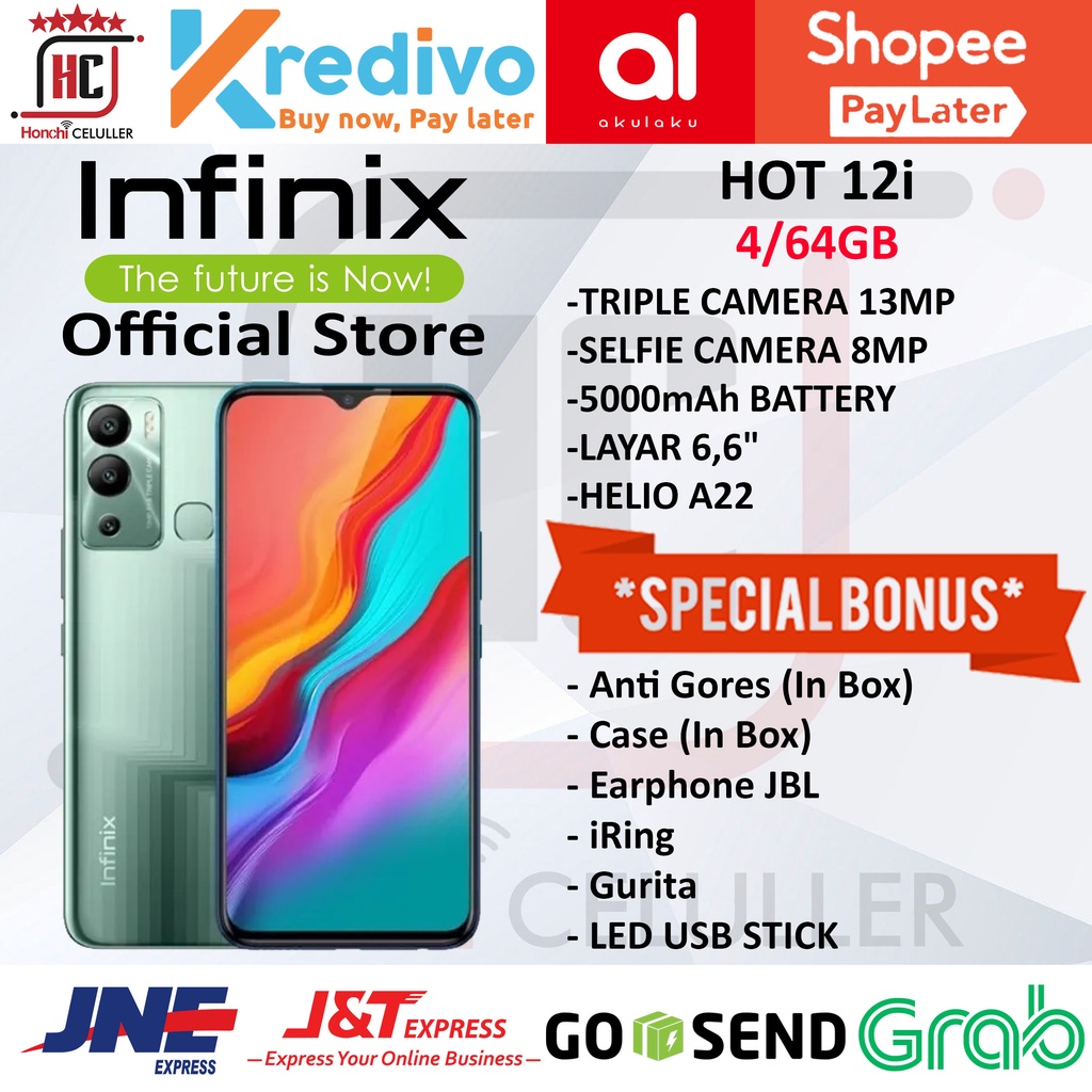 INFINIX HOT 12i 4/64 GB GARANSI RESMI INFINIX INDONESIA