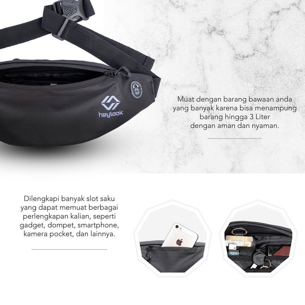(BISA COD) Tas selempang Felix /Tas/Tasslempang/Tas slempang/Waistbag/Tasselempang (waterproof)