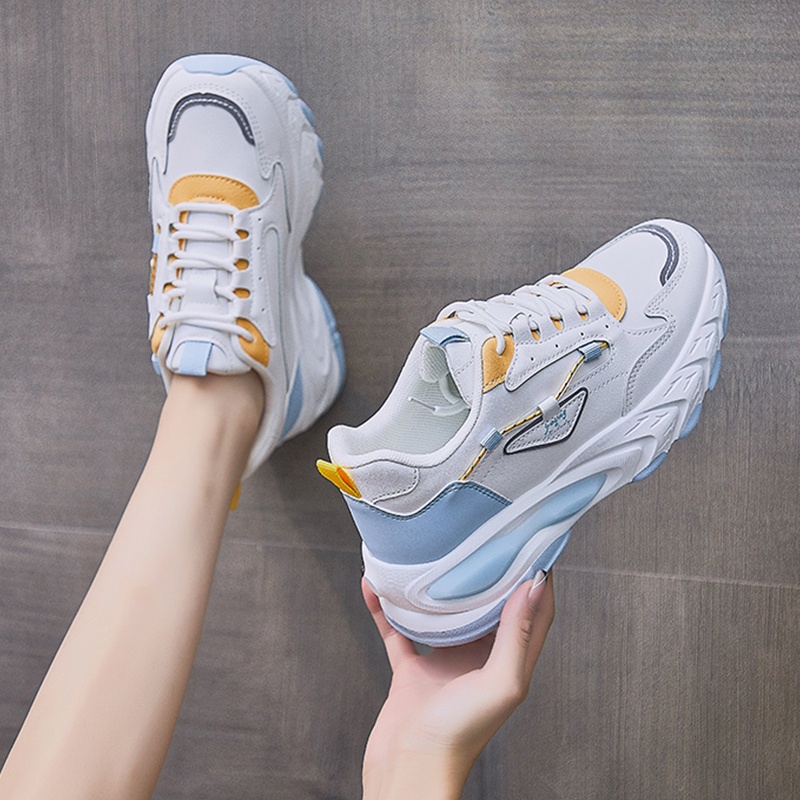 2.2 COD Sale [DENDEN.ID] Sepatu Wanita Reflektif Sneaker Korea Import Sepatu Olahraga DD1018