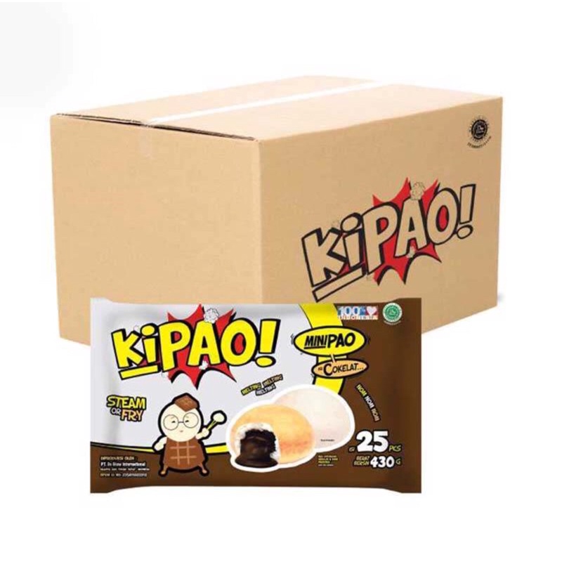 

KIPAU Minipao Coklat [430g] isi 25 Pcs / Minipau Cokelat