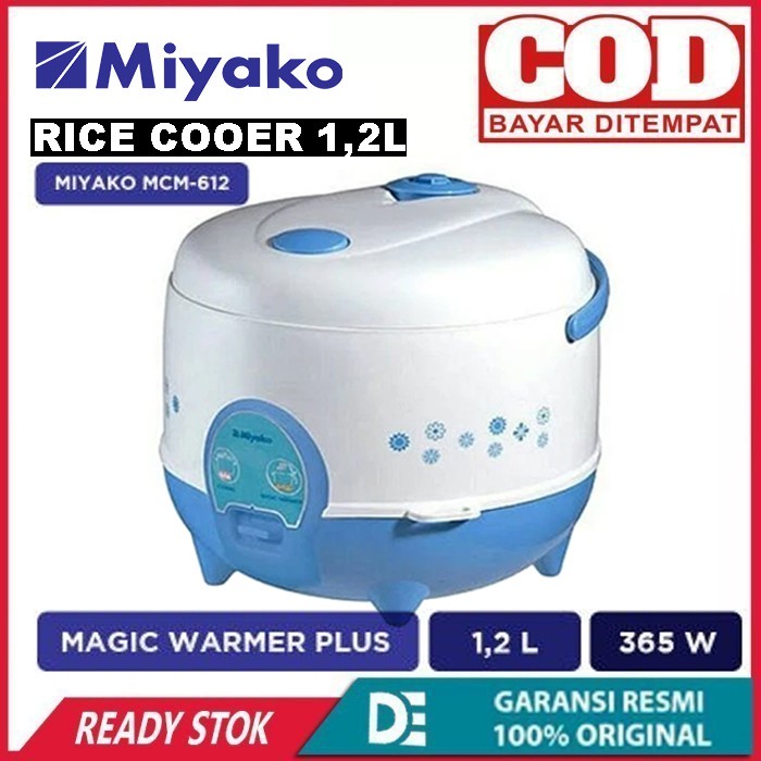 Miyako Rice Cooker MCM-612 Kapasitas 1,2Liter Magic Com Kecil