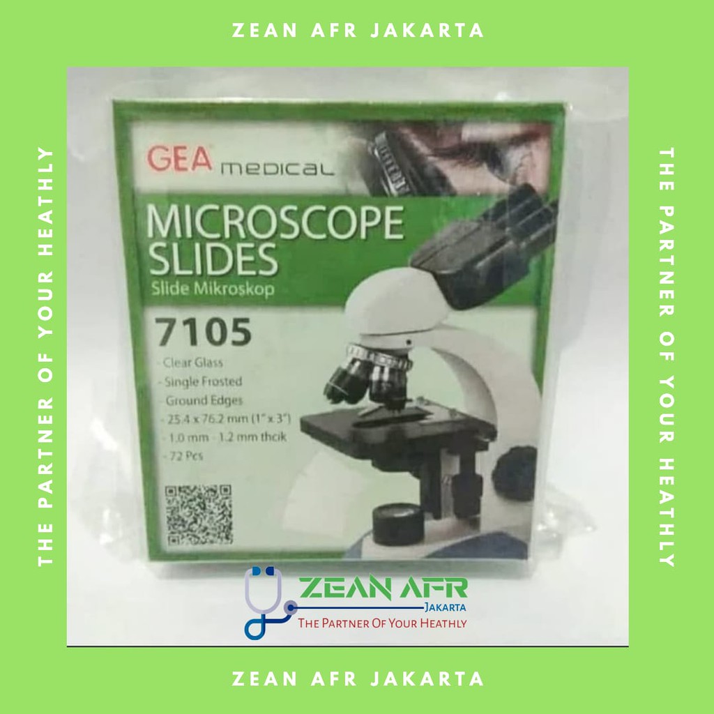 OBJEK GLASS 7105 / Object Glass / Microscope Slide Kaca Objek @72pcs