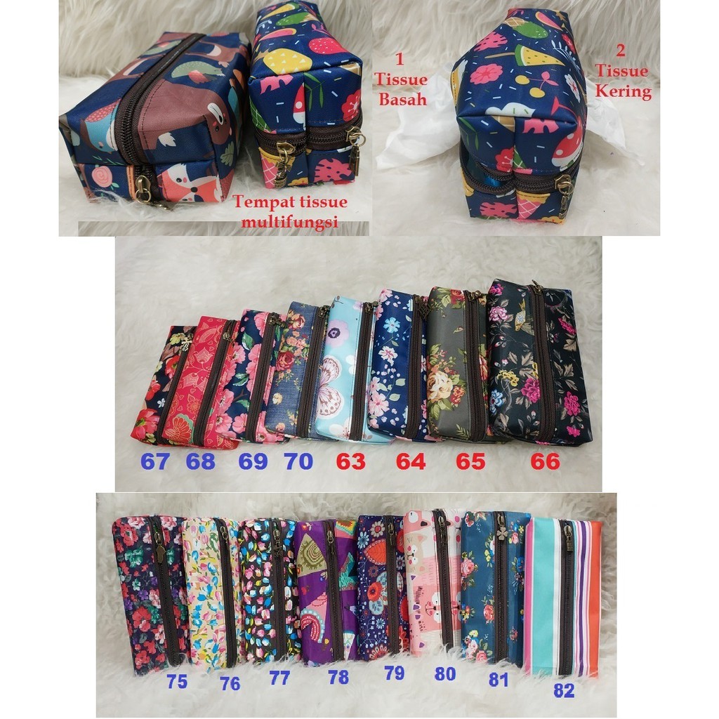 TISSUE COVER / DOMPET TEMPAT TISSUE BASAH DAN KERING (tanpa isi)