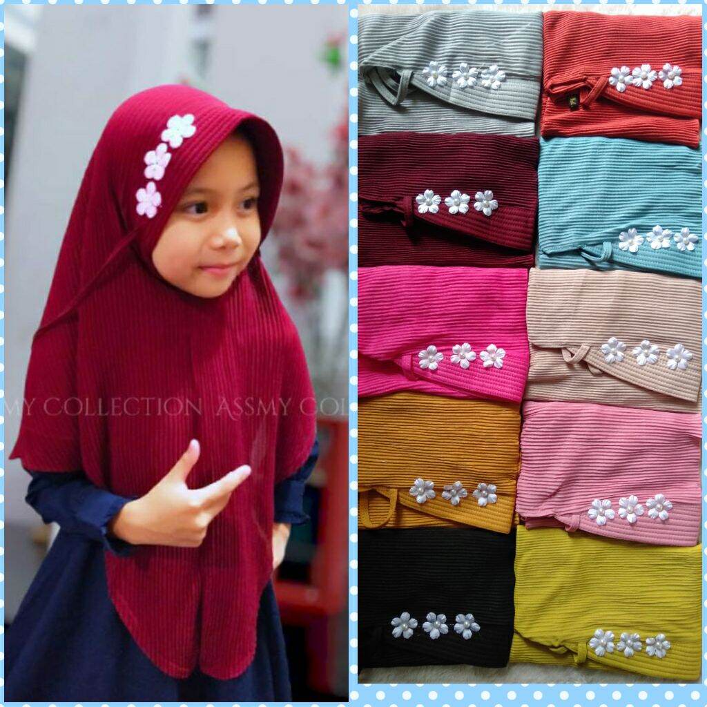 promo plisket 3sakura pet 3-8thn/hijab plisket murah hijab plisket anak sd/hijab plisket anak tk/hij