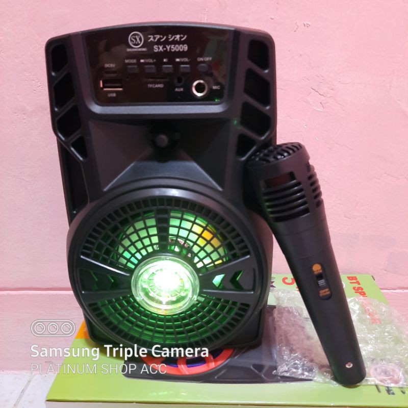 SPEAKER BLUETOOTH Y5009/F410 GRATIS MIC KARAOKE/SALON AKTIF SUPER BASS  WIRELESS RADIO PORTABLE