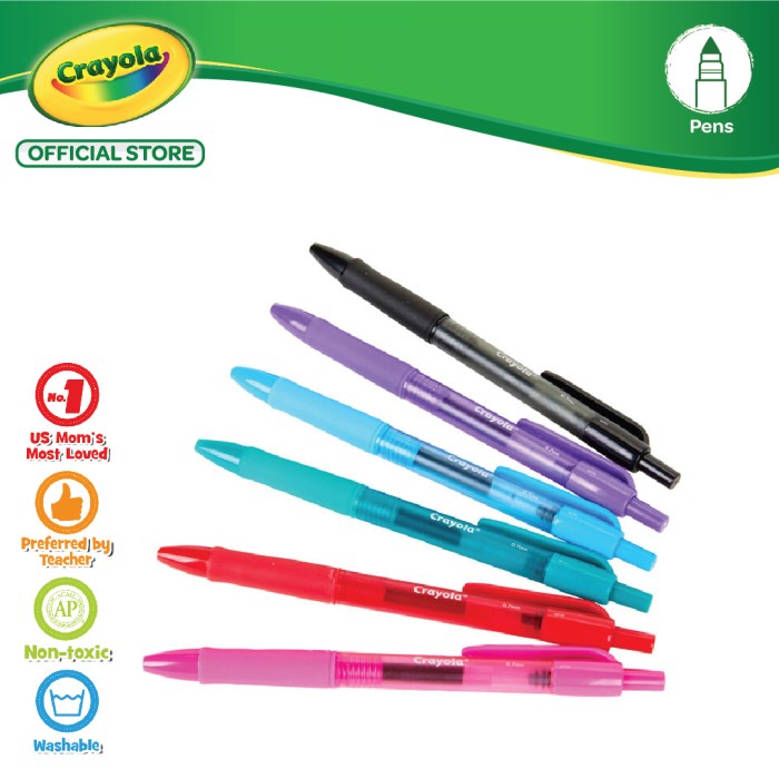 

Pendrawing- Crayola 6 Colors Washable Gel Pen -Drawing-Pen.
