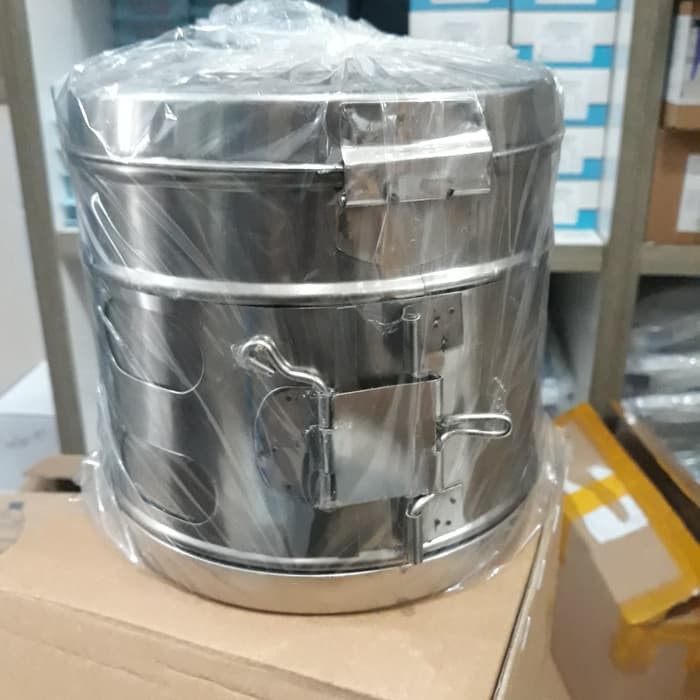 sterilisator basah tromol dresing 18cm peralatan medis