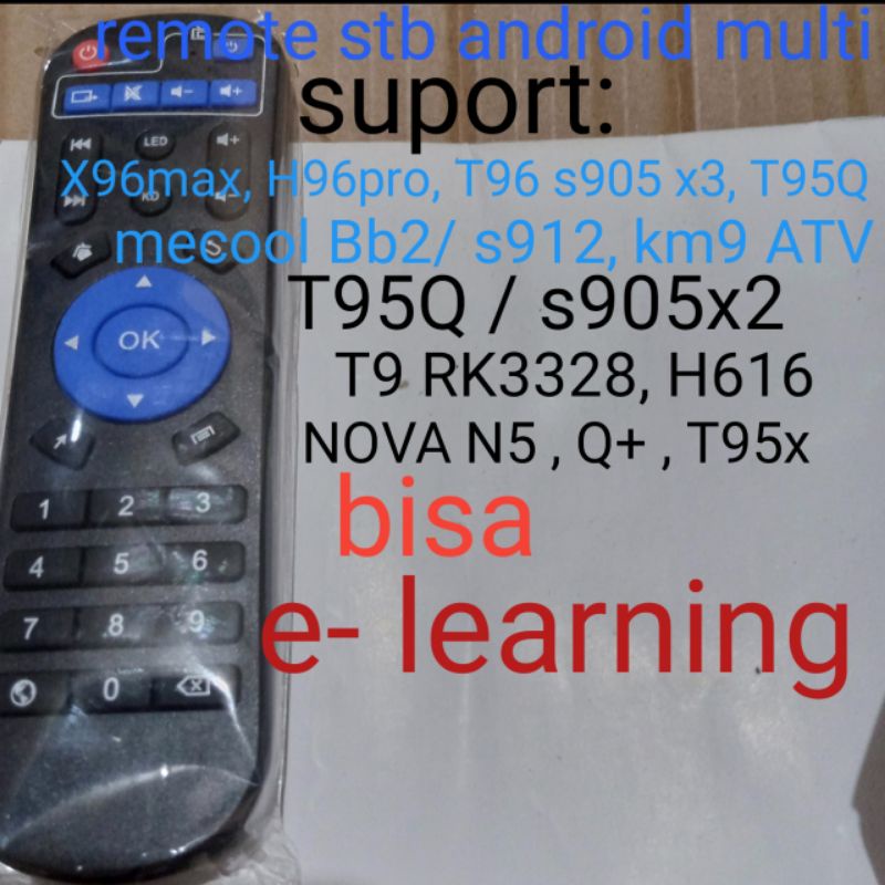 stb android T96 T95Q mecool bb2 x96max h96pro remote multi universal set top box