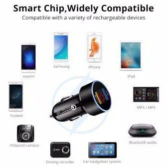 charger dual USB hp mobil motor Nmax Adv Pcx Arox Xmax fast charging voltmeter